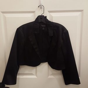 White House Black Market satin bolero